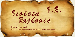 Violeta Rajković vizit kartica